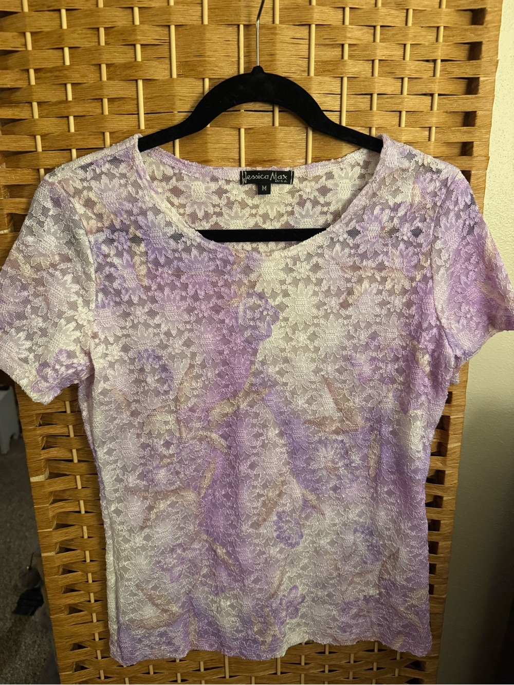 Vintage Purple Lace Blouse